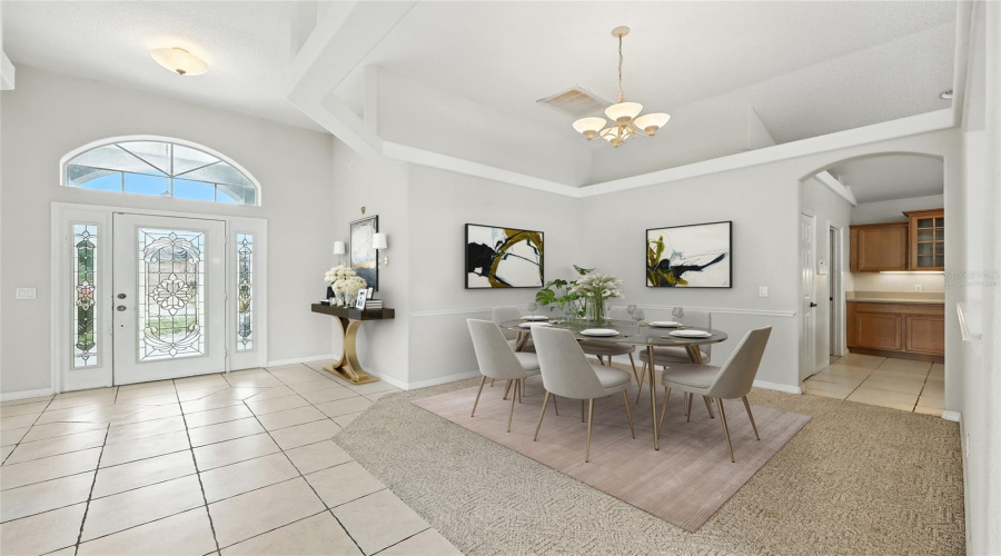 Virtually Staged Formal Dining Room
