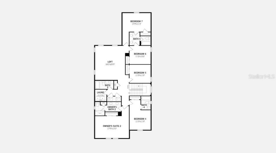 Malibu III Floorplan - Second Floor
