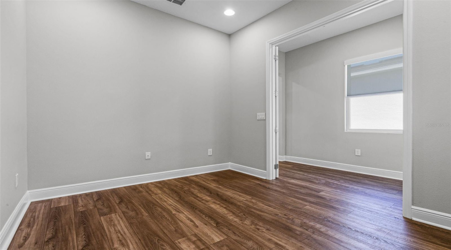Entry & bonus/office space with french doors