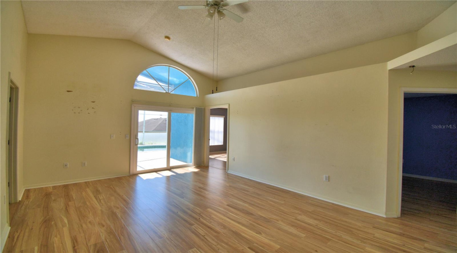 Living room from the front of the house