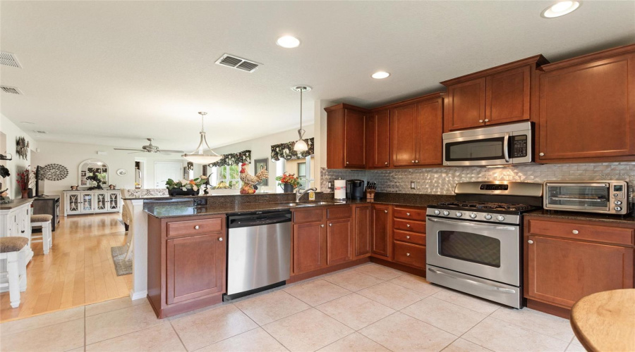 Newer stainless-steel kitchen appliances