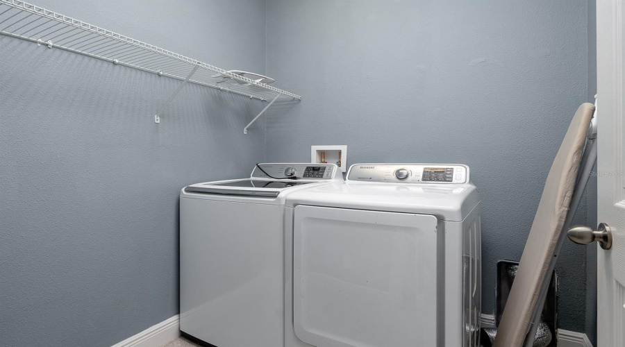 Dedicated inside laundry room