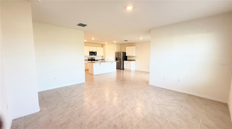 Dining room and living room open plan
