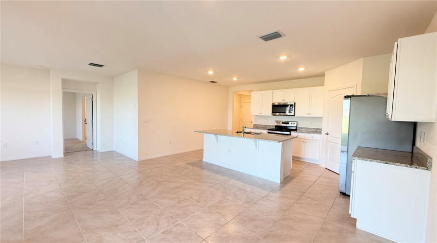 Dining room and living room open plan