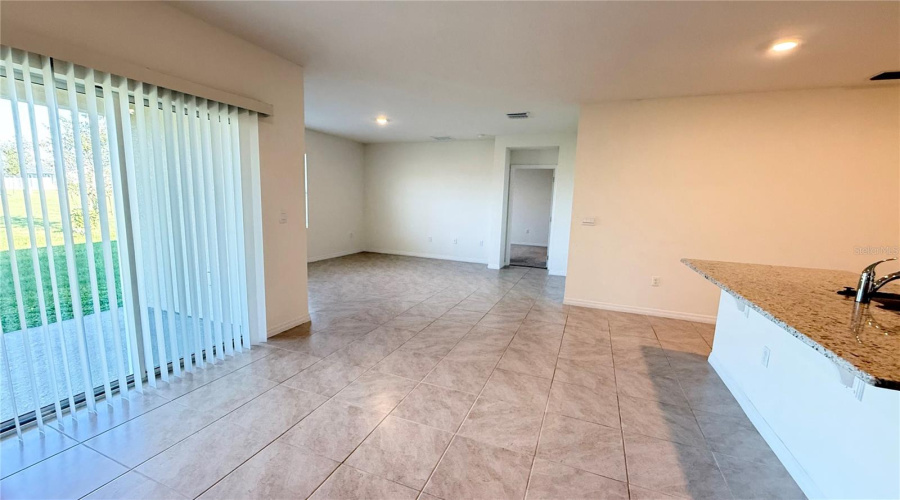 Dining room and living room open plan