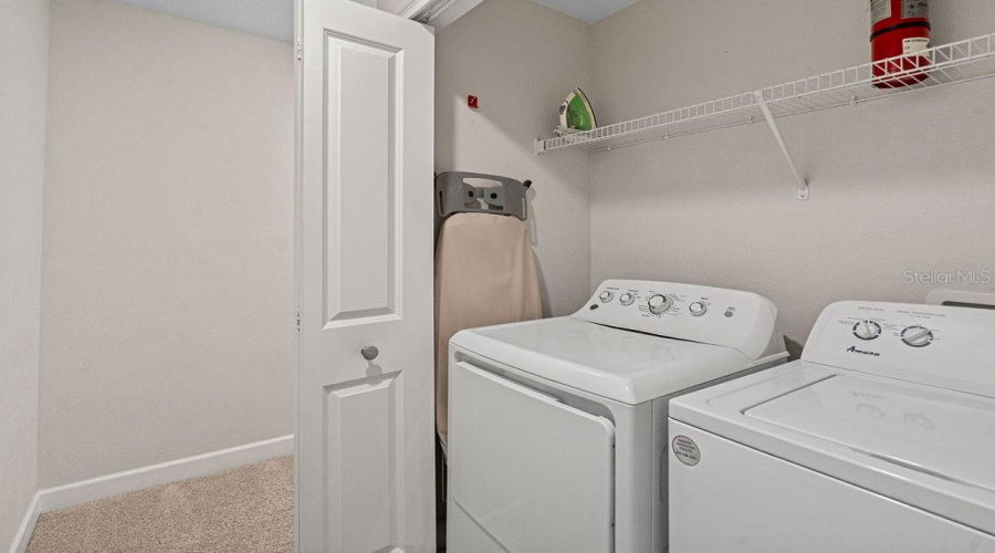 Hallway laundry closet