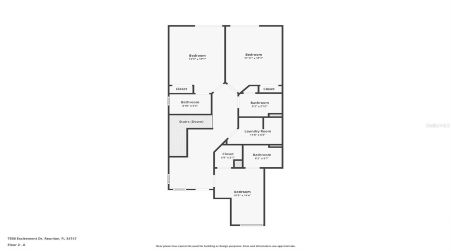 Room labels shown are approximate. Refer to listing photos for true layout.