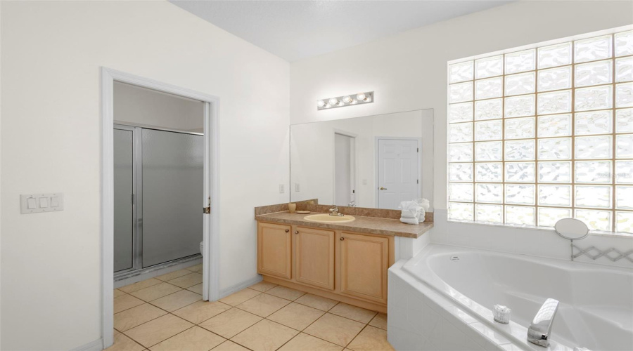 Primary Bathroom, separate shower room