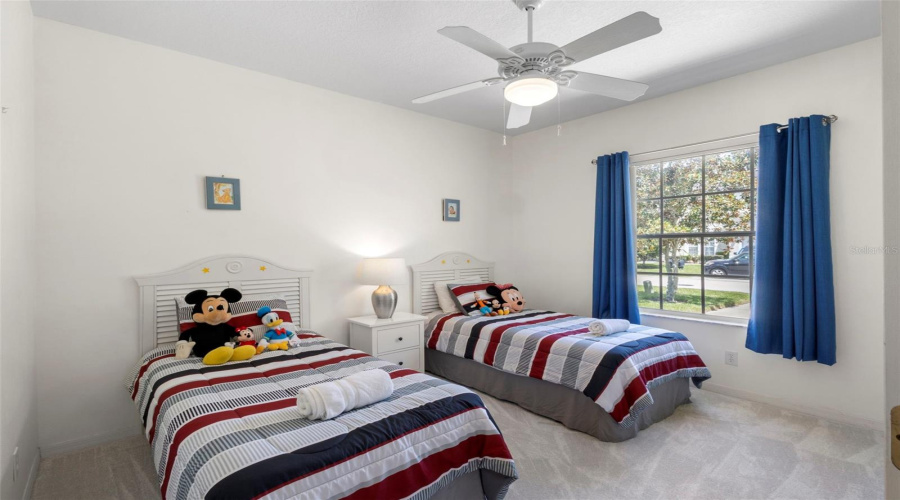 Bedroom #2, two beds, fully furnished