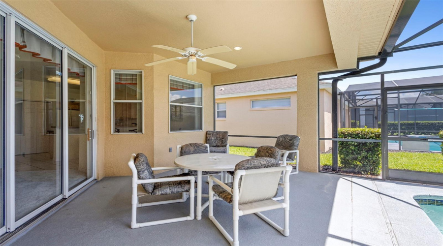 Covered patio, screened in