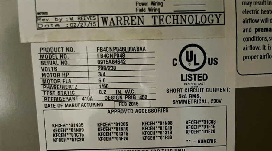 AC Model/Serial Number info