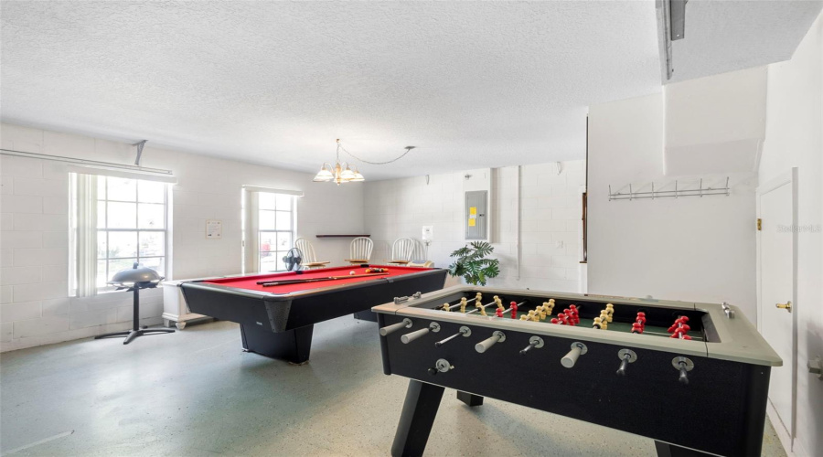Billiards and Foosball table in the Game Room!