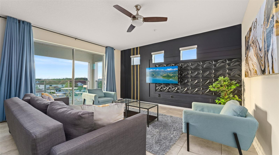 Open family room with feature wall!