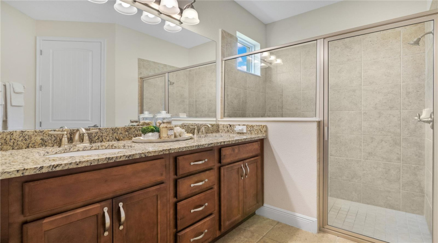 Dual Sinks and Oversized Shower in the Spa like Primary Bath