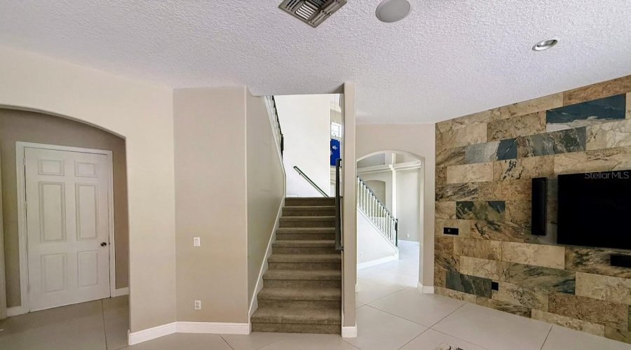 Stairs up to game room