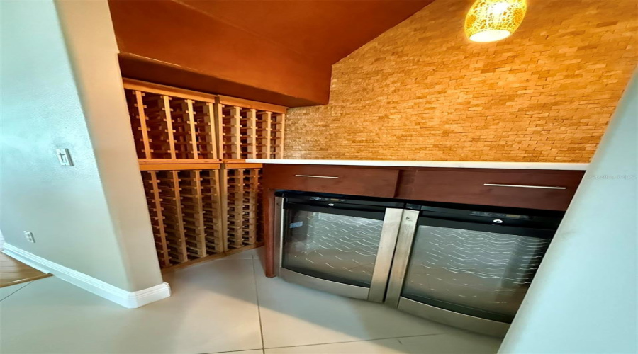 Under stairs wine cellar