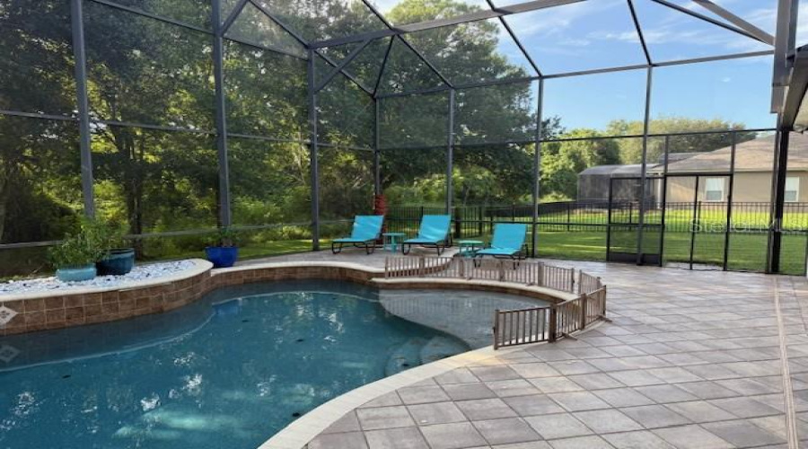 Pool with sundeck