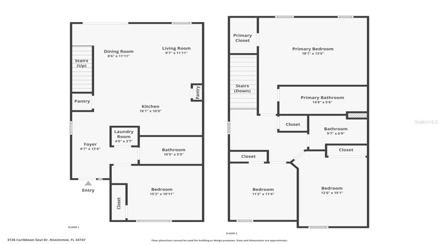 KISSIMMEE, Florida 34747, 4 Bedrooms Bedrooms, ,3 BathroomsBathrooms,Residential,For Sale,CARIBBEAN SOUL,0,MFRS5134689