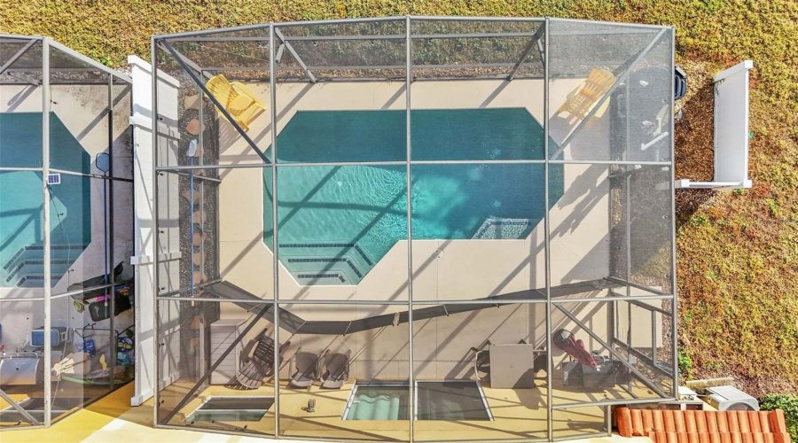 Screened in private pool.