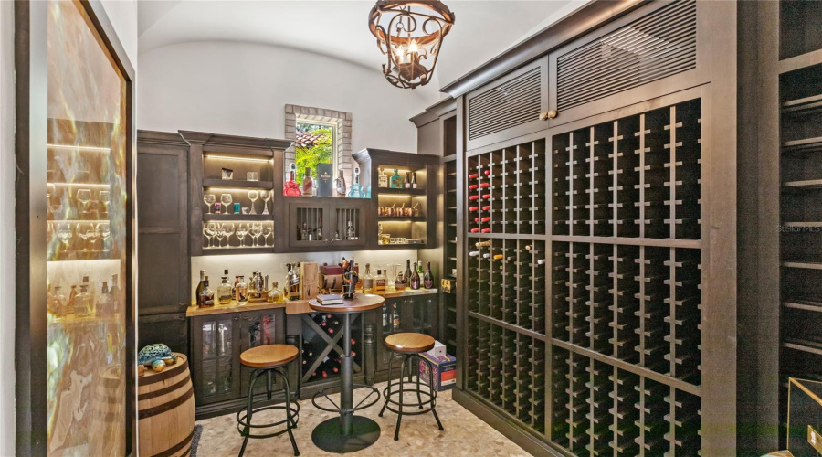 Temp controlled wine room