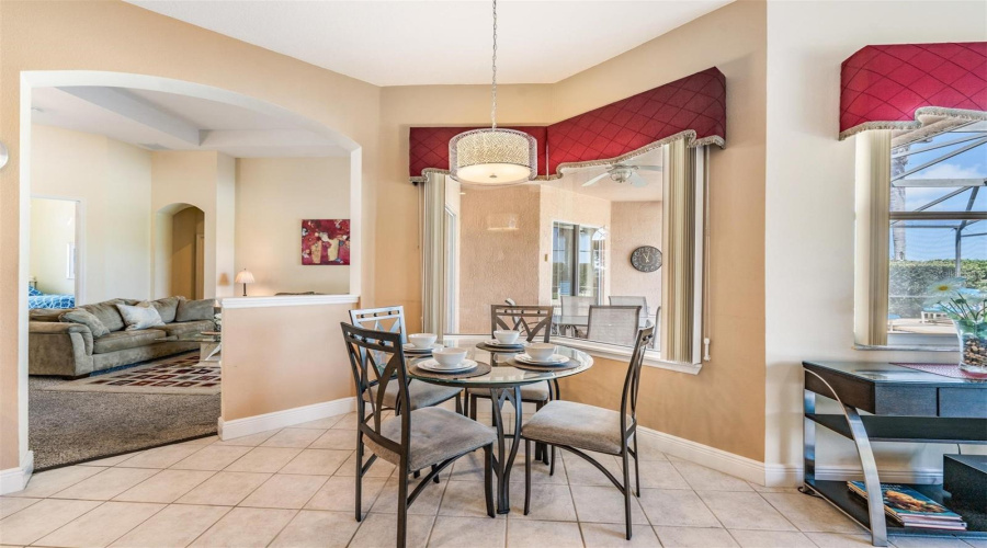 Eat-in kitchen featuring a cozy breakfast nook for casual dining.