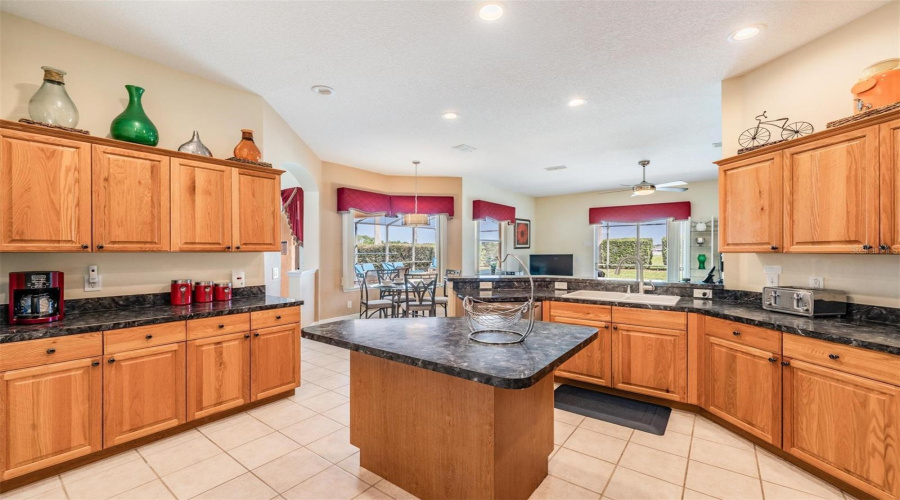 Designed for gatherings, the large kitchen easily accommodates several chefs and lively parties.