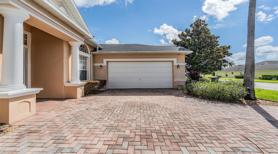 Attached, convenient two-car garage.
