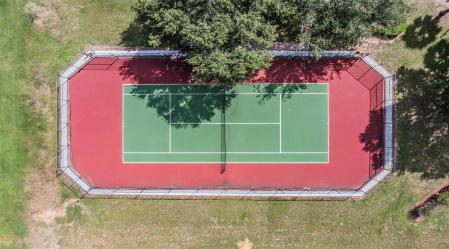 Stay active with the on-site community tennis court.