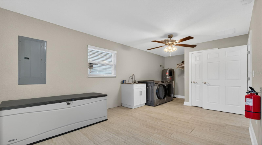 Flex space - currently utility/laundry room converted to optional third bedroom or office.