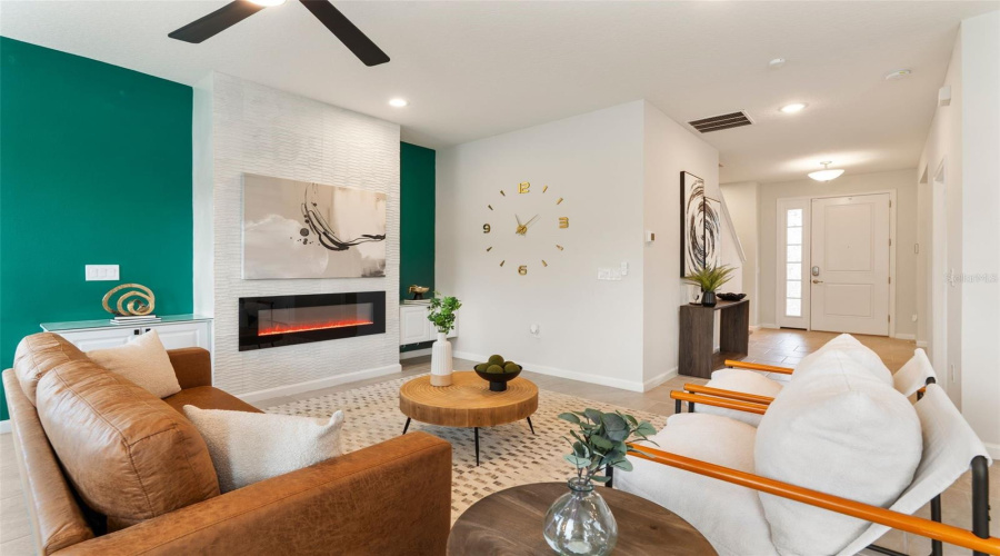 Open Living Room- Check out all the designer touches!