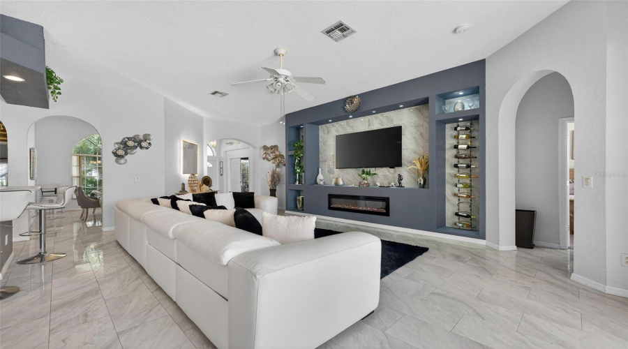 Feature wall with Electric Fireplace