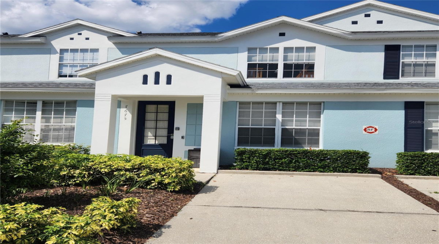 Front elevation with Private Driveway