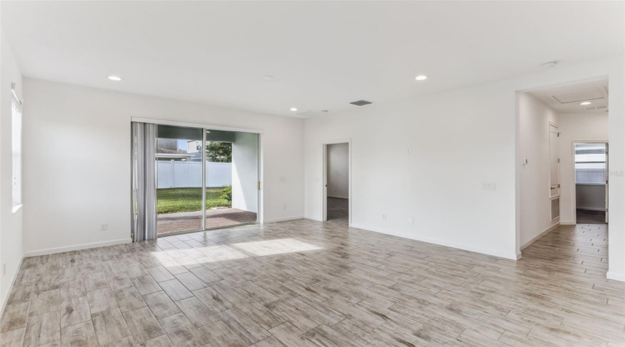 Family Room with entrance to Owners bedroom and bedroom 2