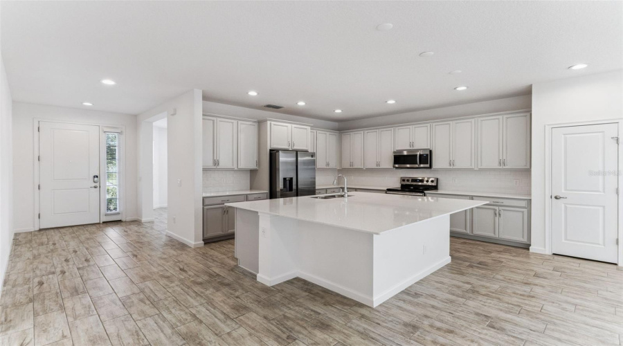 Kitchen and Front door
