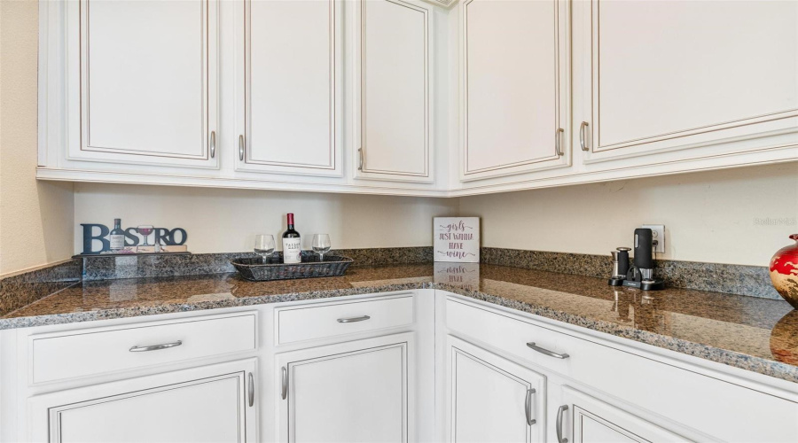 The Butler's pantry is the perfect location to add your private wine cellar.