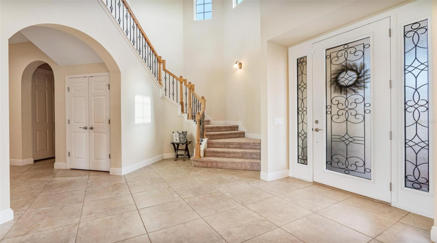 The architeturally rich staircase leads you to the second floor bonus room / loft.