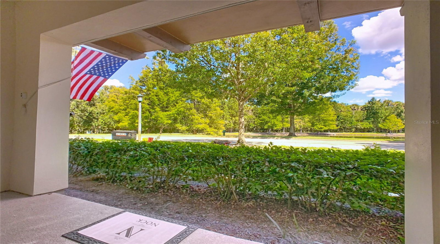Covered lanai with Lake View