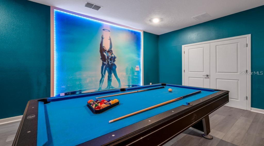 Recreation Room: Oversized entertainment/game room (24’ × 23’), designed for  games, and quality time together.