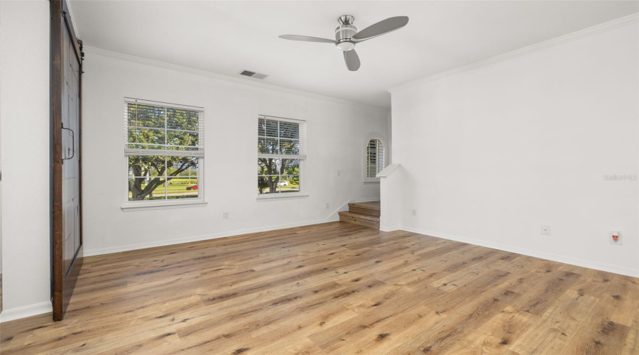 Family Room w/Front Facing Windows