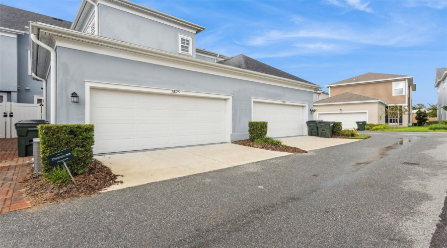 Rear entry 2 car garage