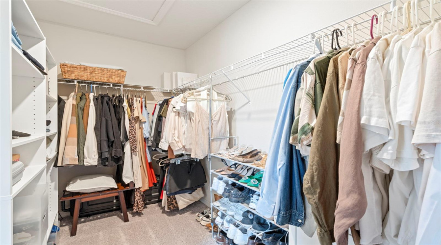 Oversized primary suite walk-in closet