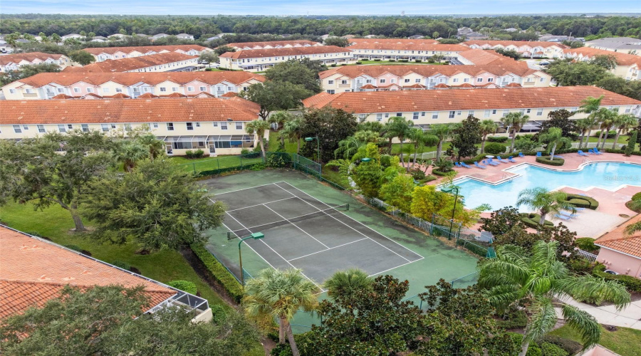 Community pool and tennis courts