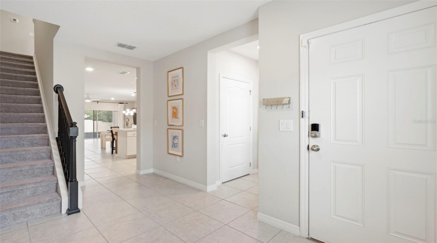 Foyer with coat closet