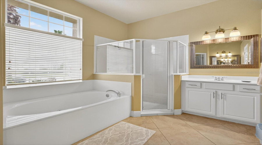 Master Ensuite, jetted tub with separate shower