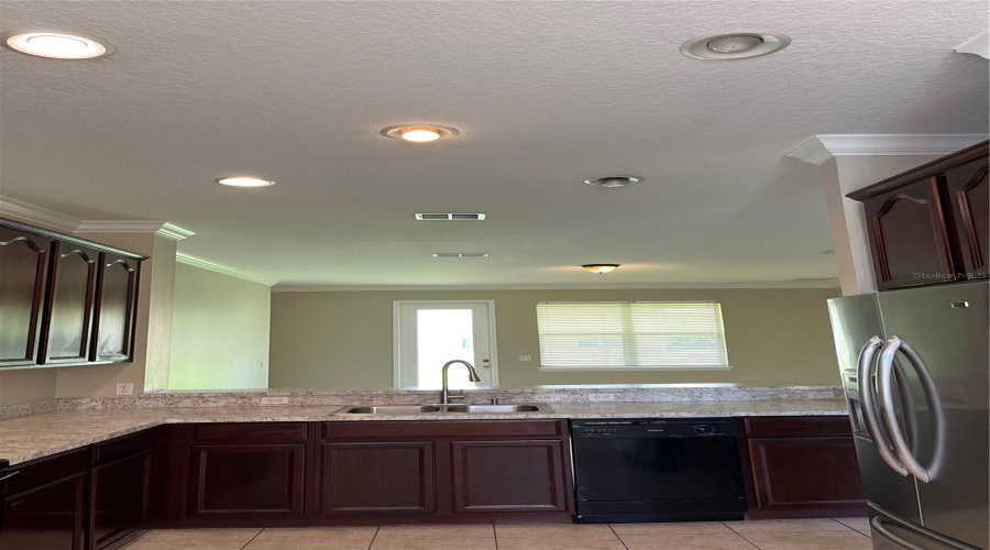 View from Kitchen into Family Room
