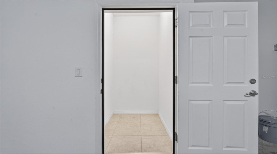 Closet in garage