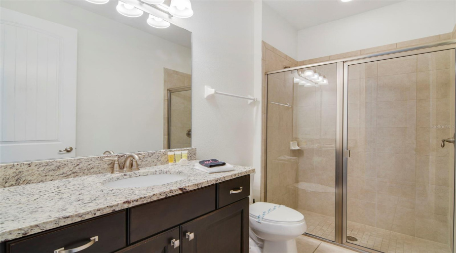 Bedroom 2's en suite Bath.