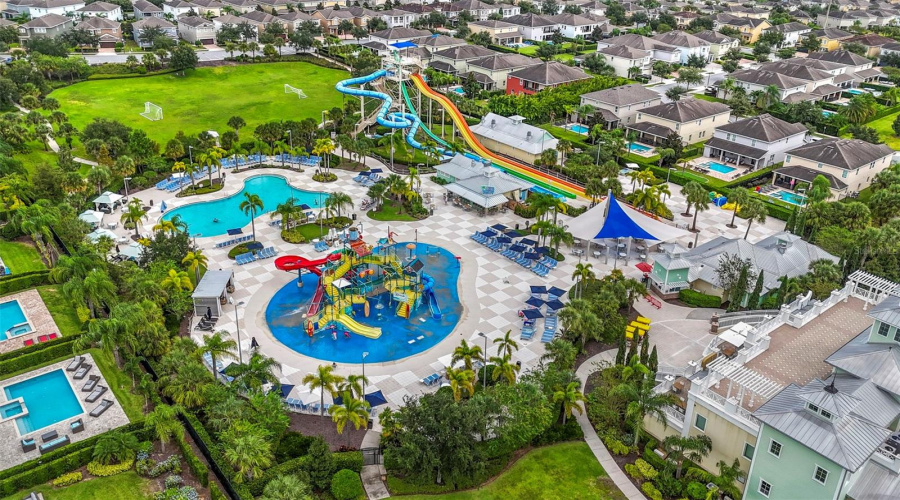Reunion West is a GUARD-GATED community offering world-class, RESORT-STYLE AMENTIES including multiple pools, water park, fitness center, clubhouse, restaurants, and sports courts.