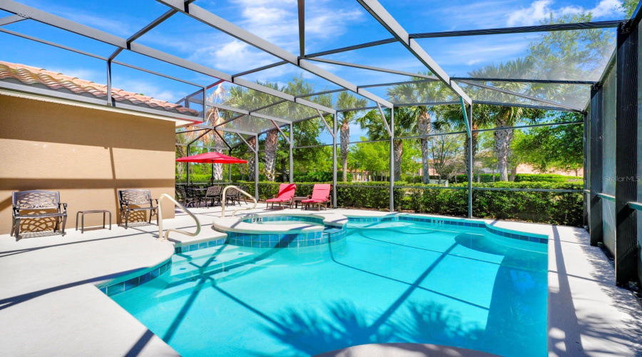 Resort-Style Pool – Modern Design with Ample Seating, Perfect for Entertaining
