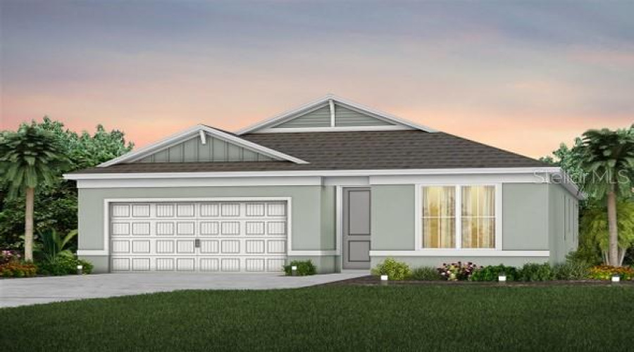 Exterior Design. Artistic rendering for this new construction home. Pictures are for illustrative purposes only. Elevations, colors and options may vary.